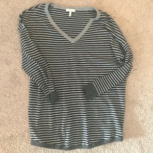 Joie Striped V-beck Sweater